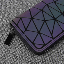 Load image into Gallery viewer, Newest Geometric Wallet Women Long Clutch Wallet Luminous Wallets For Women Standard Zipper Wallets Noctilucent Purse Cards Bag