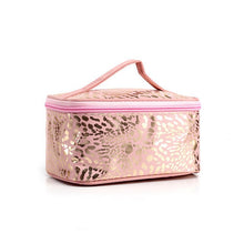 Load image into Gallery viewer, Fashion Gold Leopard Cosmetic Bag Organizer Portable Beauty Makeup